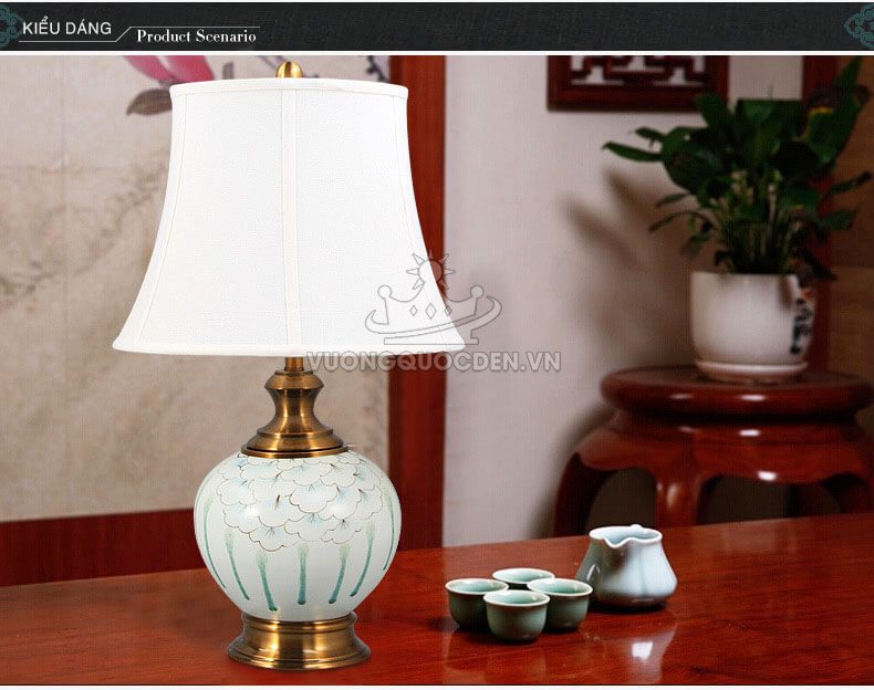 Top 5 mẫu đèn bàn bàn gốm cao cấp mang ánh sáng cho phòng ngủ hoàn hảo