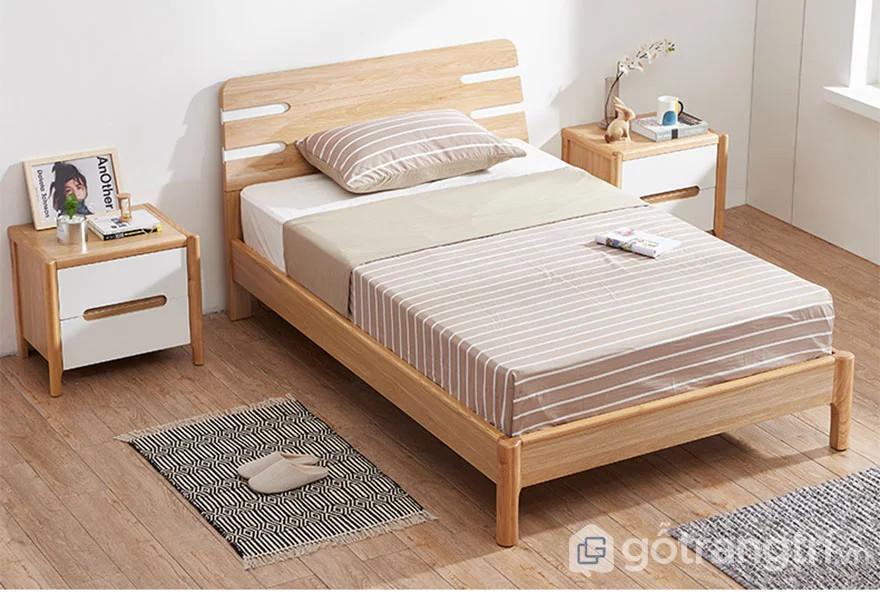 Giường gỗ sồi 1 2m