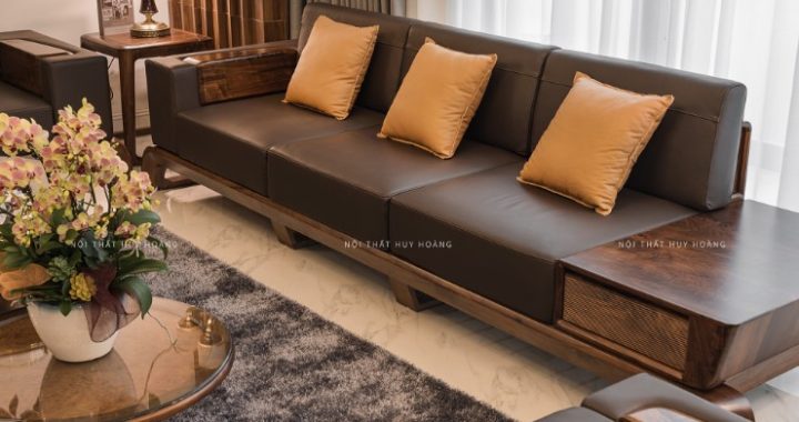 sofa gỗ óc chó